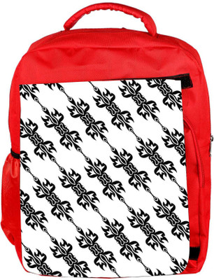 

Snoogg Eco Friendly Canvas Black Pattern Designer Backpack Rucksack School Travel Unisex Casual Canvas Bag Bookbag Satchel 5 L Backpack(Red)