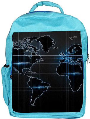 

Snoogg Eco Friendly Canvas Digital World Backpack Rucksack School Travel Unisex Casual Canvas Bag Bookbag Satchel 5 L Backpack(Blue)
