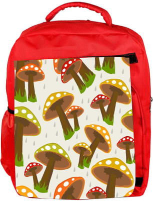 

Snoogg Eco Friendly Canvas Seamless Rainy Season Background Backpack Rucksack School Travel Unisex Casual Canvas Bag Bookbag Satchel 5 L Backpack(Red)