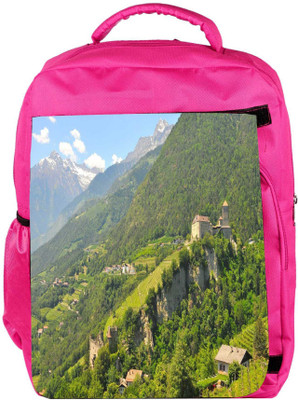 

Snoogg Eco Friendly Canvas Green Trees Designer Backpack Rucksack School Travel Unisex Casual Canvas Bag Bookbag Satchel 5 L Backpack(Pink)