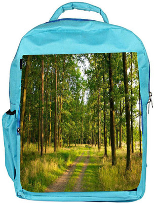 

Snoogg Eco Friendly Canvas Greeny Forest Designer Backpack Rucksack School Travel Unisex Casual Canvas Bag Bookbag Satchel 5 L Backpack(Blue)