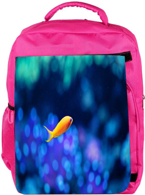 

Snoogg Eco Friendly Canvas Fish Designer Backpack Rucksack School Travel Unisex Casual Canvas Bag Bookbag Satchel 5 L Backpack(Pink)