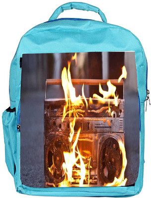

Snoogg Eco Friendly Canvas Boombox In Fire Photography Designer Backpack Rucksack School Travel Unisex Casual Canvas Bag Bookbag Satchel 5 L Backpack(Blue)