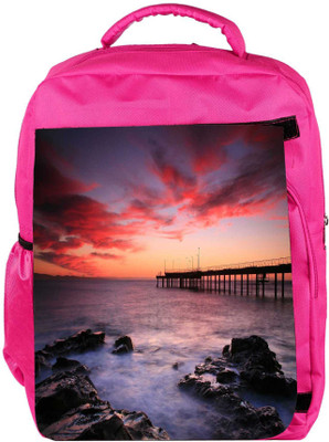 

Snoogg Eco Friendly Canvas Walking Path Designer Backpack Rucksack School Travel Unisex Casual Canvas Bag Bookbag Satchel 5 L Backpack(Pink)