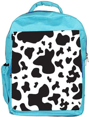 

Snoogg Eco Friendly Canvas Black Patches White Designer Backpack Rucksack School Travel Unisex Casual Canvas Bag Bookbag Satchel 5 L Backpack(Blue)