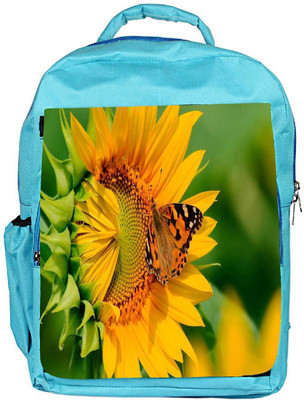 

Snoogg Eco Friendly Canvas Butterfly In Yellow Flower Designer Backpack Rucksack School Travel Unisex Casual Canvas Bag Bookbag Satchel 5 L Backpack(Blue)