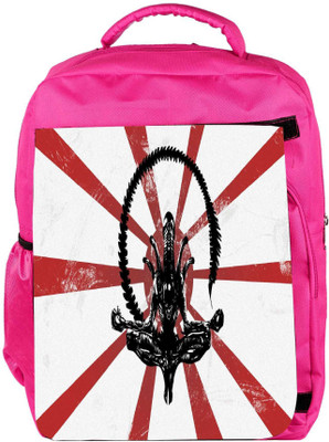 

Snoogg Eco Friendly Canvas Alien Digital Art Designer Backpack Rucksack School Travel Unisex Casual Canvas Bag Bookbag Satchel 5 L Backpack(Pink)