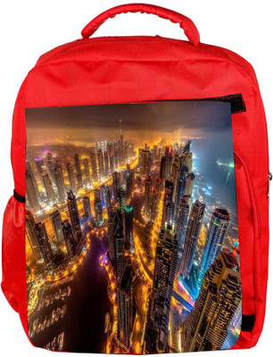 

Snoogg Eco Friendly Canvas Night View Designer Backpack Rucksack School Travel Unisex Casual Canvas Bag Bookbag Satchel 5 L Backpack(Red)