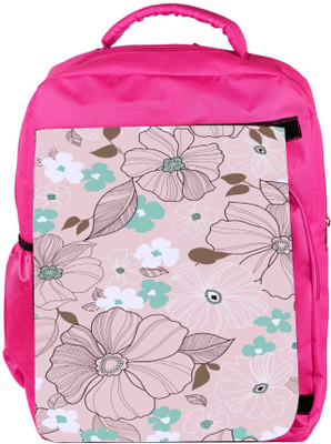 

Snoogg Eco Friendly Canvas Flower Purple Pattern 2477 Backpack Rucksack School Travel Unisex Casual Canvas Bag Bookbag Satchel 5 L Backpack(Pink)