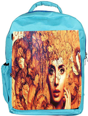 

Snoogg Eco Friendly Canvas Woman Surrounded 2732 Backpack Rucksack School Travel Unisex Casual Canvas Bag Bookbag Satchel 5 L Backpack(Blue)