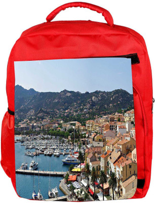 

Snoogg Eco Friendly Canvas Yards Designer Backpack Rucksack School Travel Unisex Casual Canvas Bag Bookbag Satchel 5 L Backpack(Red)