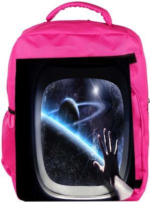 

Snoogg Eco Friendly Canvas Onto The Space Designer Backpack Rucksack School Travel Unisex Casual Canvas Bag Bookbag Satchel 5 L Backpack(Pink)