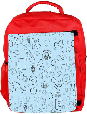 

Snoogg Eco Friendly Canvas Black Alphabets Designer Backpack Rucksack School Travel Unisex Casual Canvas Bag Bookbag Satchel 5 L Backpack(Red)