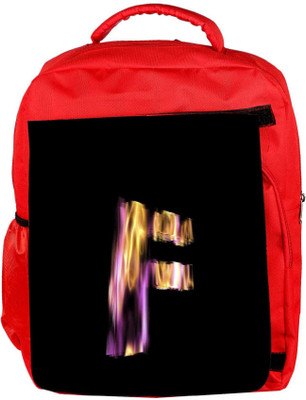 

Snoogg Eco Friendly Canvas Flaming 3D Letter Backpack Rucksack School Travel Unisex Casual Canvas Bag Bookbag Satchel 5 L Backpack(Red)