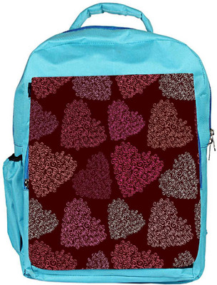

Snoogg Eco Friendly Canvas Multicolor Hearts Designer Backpack Rucksack School Travel Unisex Casual Canvas Bag Bookbag Satchel 5 L Backpack(Blue)