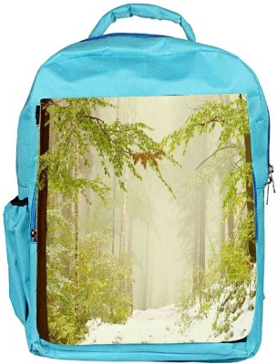 

Snoogg Eco Friendly Canvas Snowfall In Forest Designer Backpack Rucksack School Travel Unisex Casual Canvas Bag Bookbag Satchel 5 L Backpack(Blue)