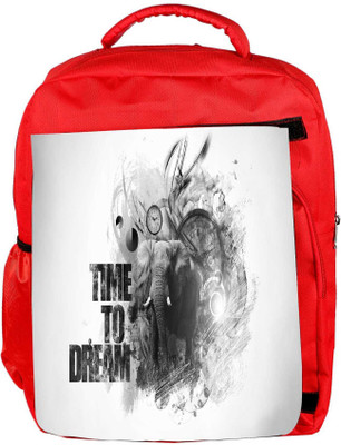 

Snoogg Eco Friendly Canvas Time To Dream Designer Backpack Rucksack School Travel Unisex Casual Canvas Bag Bookbag Satchel 5 L Backpack(Red)