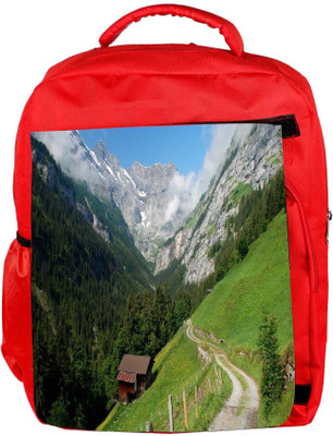 

Snoogg Eco Friendly Canvas Small House Designer Backpack Rucksack School Travel Unisex Casual Canvas Bag Bookbag Satchel 5 L Backpack(Red)