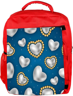 

Snoogg Eco Friendly Canvas White Leaves Designer Backpack Rucksack School Travel Unisex Casual Canvas Bag Bookbag Satchel 5 L Backpack(Red)