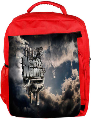

Snoogg Eco Friendly Canvas Waste Wants Designer Backpack Rucksack School Travel Unisex Casual Canvas Bag Bookbag Satchel 5 L Backpack(Red)