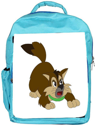 

Snoogg Eco Friendly Canvas Cat Backpack Rucksack School Travel Unisex Casual Canvas Bag Bookbag Satchel 5 L Backpack(Blue)