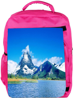 

Snoogg Eco Friendly Canvas Abstract Nature View Designer Backpack Rucksack School Travel Unisex Casual Canvas Bag Bookbag Satchel 5 L Backpack(Pink)
