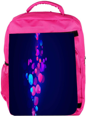 

Snoogg Eco Friendly Canvas Neon Bubbles Designer Backpack Rucksack School Travel Unisex Casual Canvas Bag Bookbag Satchel 5 L Backpack(Pink)
