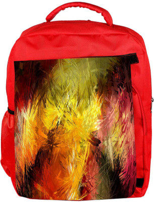

Snoogg Eco Friendly Canvas Abstract Colorful Design Designer Backpack Rucksack School Travel Unisex Casual Canvas Bag Bookbag Satchel 5 L Backpack(Red)