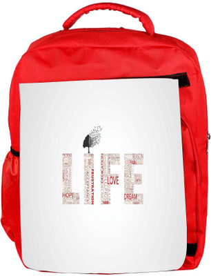 

Snoogg Eco Friendly Canvas Life Designer Backpack Rucksack School Travel Unisex Casual Canvas Bag Bookbag Satchel 5 L Backpack(Red)