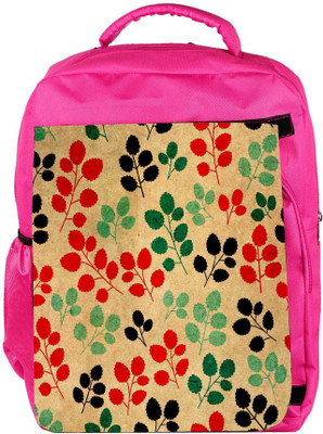 

Snoogg Eco Friendly Canvas Seamless Pattern With Leaf Backpack Rucksack School Travel Unisex Casual Canvas Bag Bookbag Satchel 5 L Backpack(Pink)