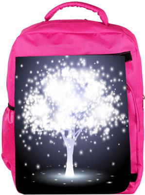 

Snoogg Eco Friendly Canvas Tree Made Of Lights Backpack Rucksack School Travel Unisex Casual Canvas Bag Bookbag Satchel 5 L Backpack(Pink)