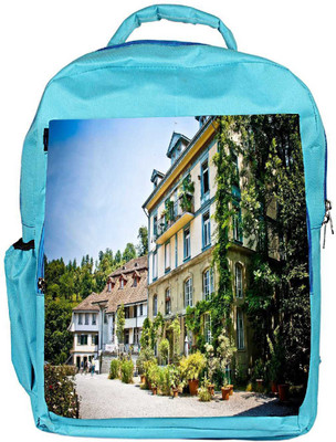 

Snoogg Eco Friendly Canvas Abstract Nice Building Designer Backpack Rucksack School Travel Unisex Casual Canvas Bag Bookbag Satchel 5 L Backpack(Blue)