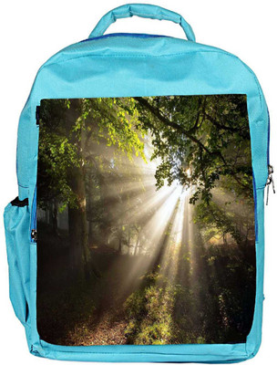 

Snoogg Eco Friendly Canvas Abstract Sunlight In Forest Designer Backpack Rucksack School Travel Unisex Casual Canvas Bag Bookbag Satchel 5 L Backpack(Blue)