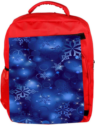 

Snoogg Eco Friendly Canvas Snowflakes 2699 Backpack Rucksack School Travel Unisex Casual Canvas Bag Bookbag Satchel 5 L Backpack(Red)
