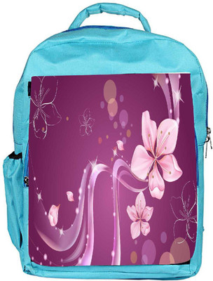 

Snoogg Eco Friendly Canvas Abstract Flower Designer Backpack Rucksack School Travel Unisex Casual Canvas Bag Bookbag Satchel 5 L Backpack(Blue)