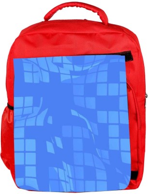 

Snoogg Eco Friendly Canvas Sky Blue Checkered Pattern 2476 Backpack Rucksack School Travel Unisex Casual Canvas Bag Bookbag Satchel 5 L Backpack(Red)