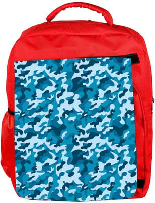 

Snoogg Eco Friendly Canvas Blue Military Pattern Designer Backpack Rucksack School Travel Unisex Casual Canvas Bag Bookbag Satchel 5 L Backpack(Red)