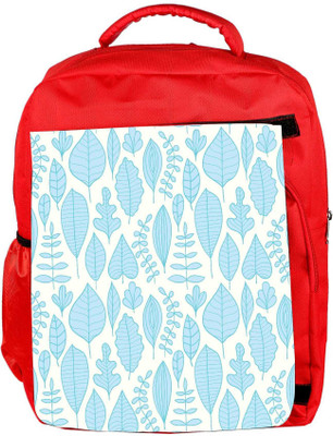 

Snoogg Eco Friendly Canvas Blue Leaves Designer Backpack Rucksack School Travel Unisex Casual Canvas Bag Bookbag Satchel 5 L Backpack(Red)