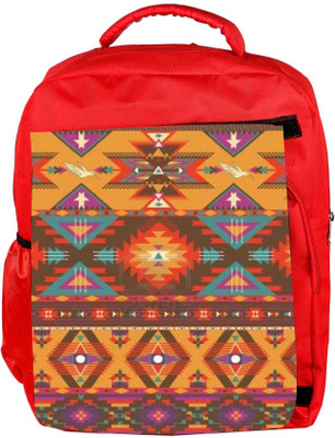 

Snoogg Eco Friendly Canvas Aztec Pattern Cream Stuff Backpack Rucksack School Travel Unisex Casual Canvas Bag Bookbag Satchel 5 L Backpack(Red)