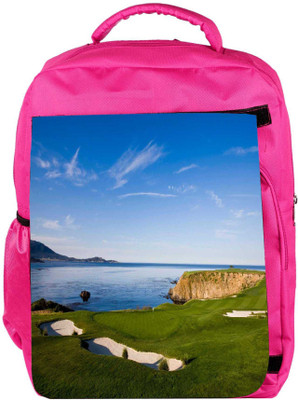 

Snoogg Eco Friendly Canvas Sea Side Golf Park Designer Backpack Rucksack School Travel Unisex Casual Canvas Bag Bookbag Satchel 5 L Backpack(Pink)