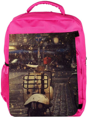 

Snoogg Eco Friendly Canvas Scooter Rains Backpack Rucksack School Travel Unisex Casual Canvas Bag Bookbag Satchel 5 L Backpack(Pink)