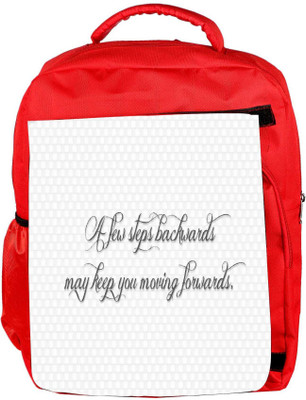

Snoogg Eco Friendly Canvas Just A Few Steps Designer Backpack Rucksack School Travel Unisex Casual Canvas Bag Bookbag Satchel 5 L Backpack(Red)