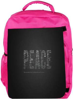 

Snoogg Eco Friendly Canvas Peace Designer Backpack Rucksack School Travel Unisex Casual Canvas Bag Bookbag Satchel 5 L Backpack(Pink)