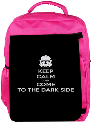 

Snoogg Eco Friendly Canvas Keep Calm And Dark Side Backpack Rucksack School Travel Unisex Casual Canvas Bag Bookbag Satchel 5 L Backpack(Pink)