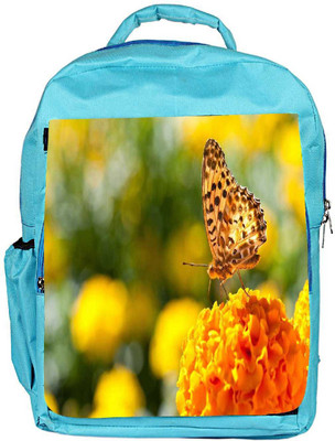 

Snoogg Eco Friendly Canvas Butterfly In Yellow Flower Designer Backpack Rucksack School Travel Unisex Casual Canvas Bag Bookbag Satchel 5 L Backpack(Blue)