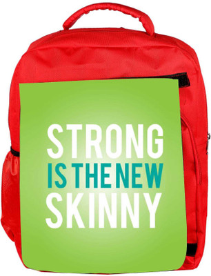 

Snoogg Eco Friendly Canvas Strong Is The New Skinny Backpack Rucksack School Travel Unisex Casual Canvas Bag Bookbag Satchel 5 L Backpack(Red)