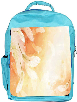 

Snoogg Eco Friendly Canvas White Feathers Designer Backpack Rucksack School Travel Unisex Casual Canvas Bag Bookbag Satchel 5 L Backpack(Blue)