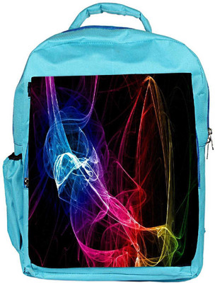 

Snoogg Eco Friendly Canvas Neon Smoke Designer Backpack Rucksack School Travel Unisex Casual Canvas Bag Bookbag Satchel 5 L Backpack(Blue, Black)