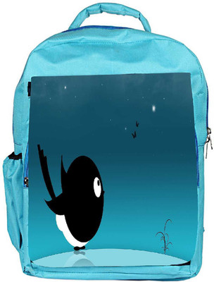 

Snoogg Eco Friendly Canvas Sparrow In The Night Designer Backpack Rucksack School Travel Unisex Casual Canvas Bag Bookbag Satchel 5 L Backpack(Blue)