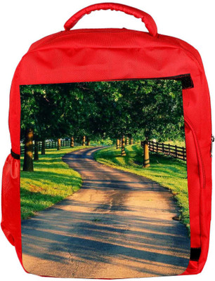 

Snoogg Eco Friendly Canvas Pathway Backpack Rucksack School Travel Unisex Casual Canvas Bag Bookbag Satchel 5 L Backpack(Red)